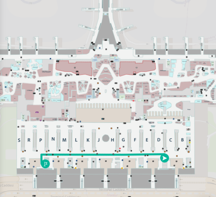 Istanbul Airport service desks location