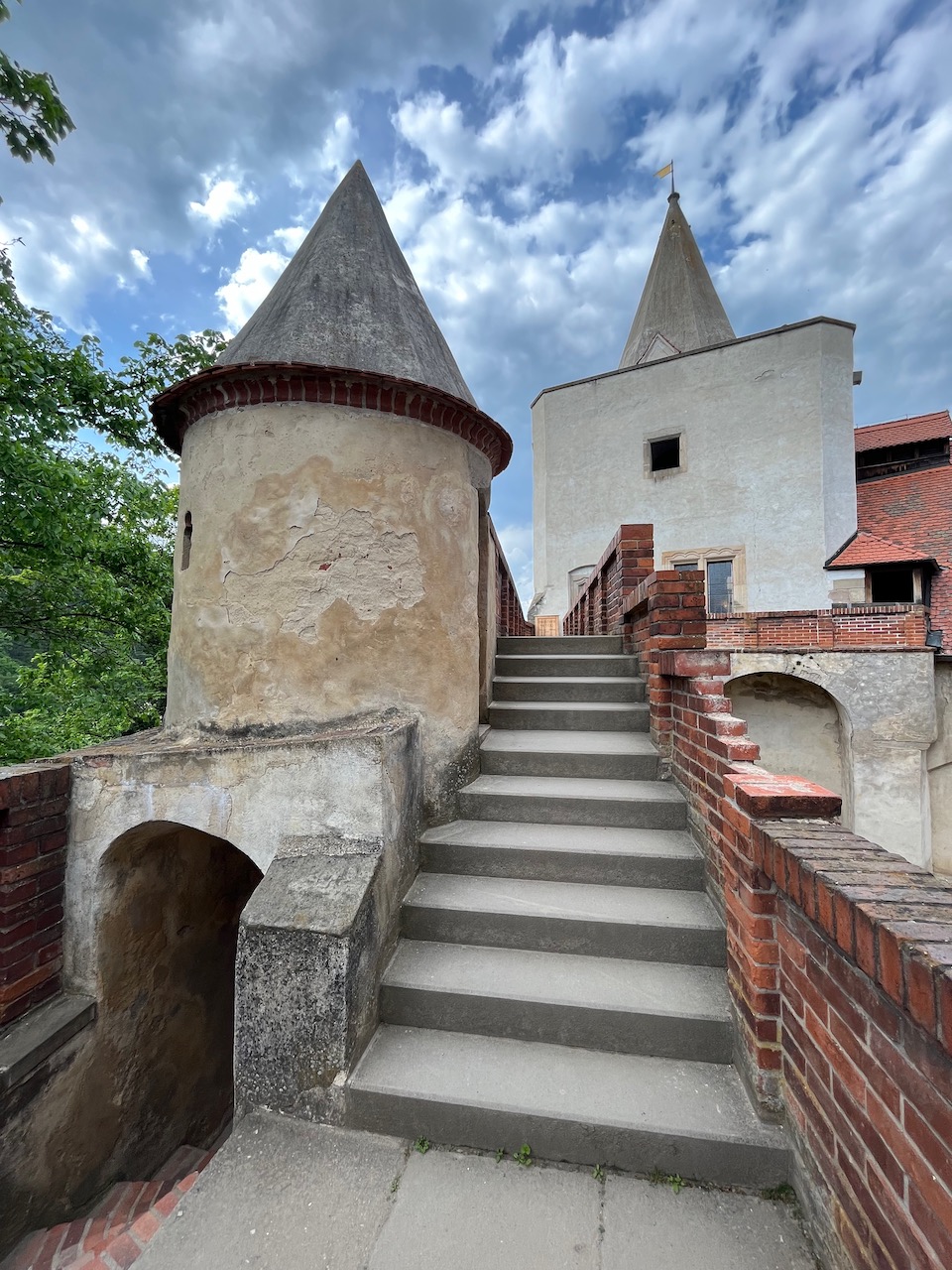 Krivoklat Castle path to castle walls